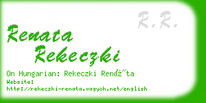 renata rekeczki business card